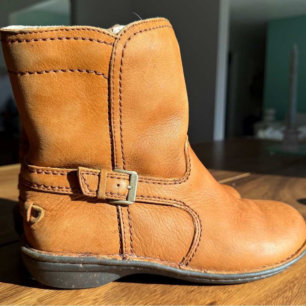 UGG Tan Leather Kids Boots